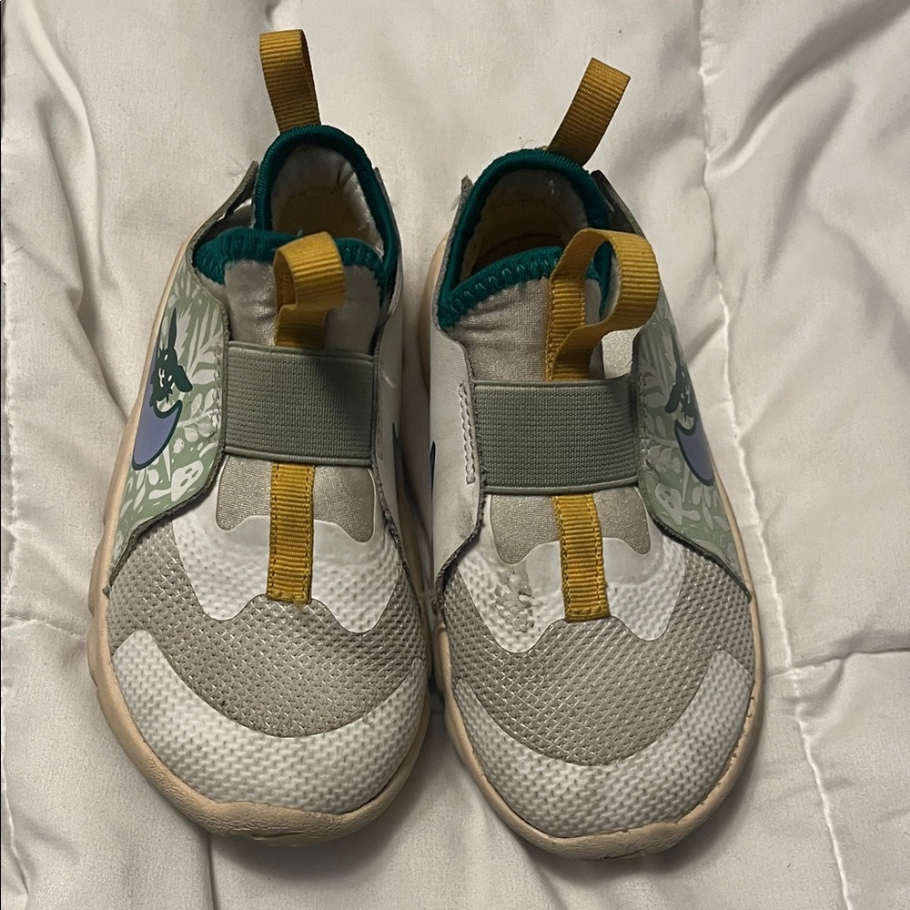 Nike Kids' White and Yellow Slip-On Sneakers